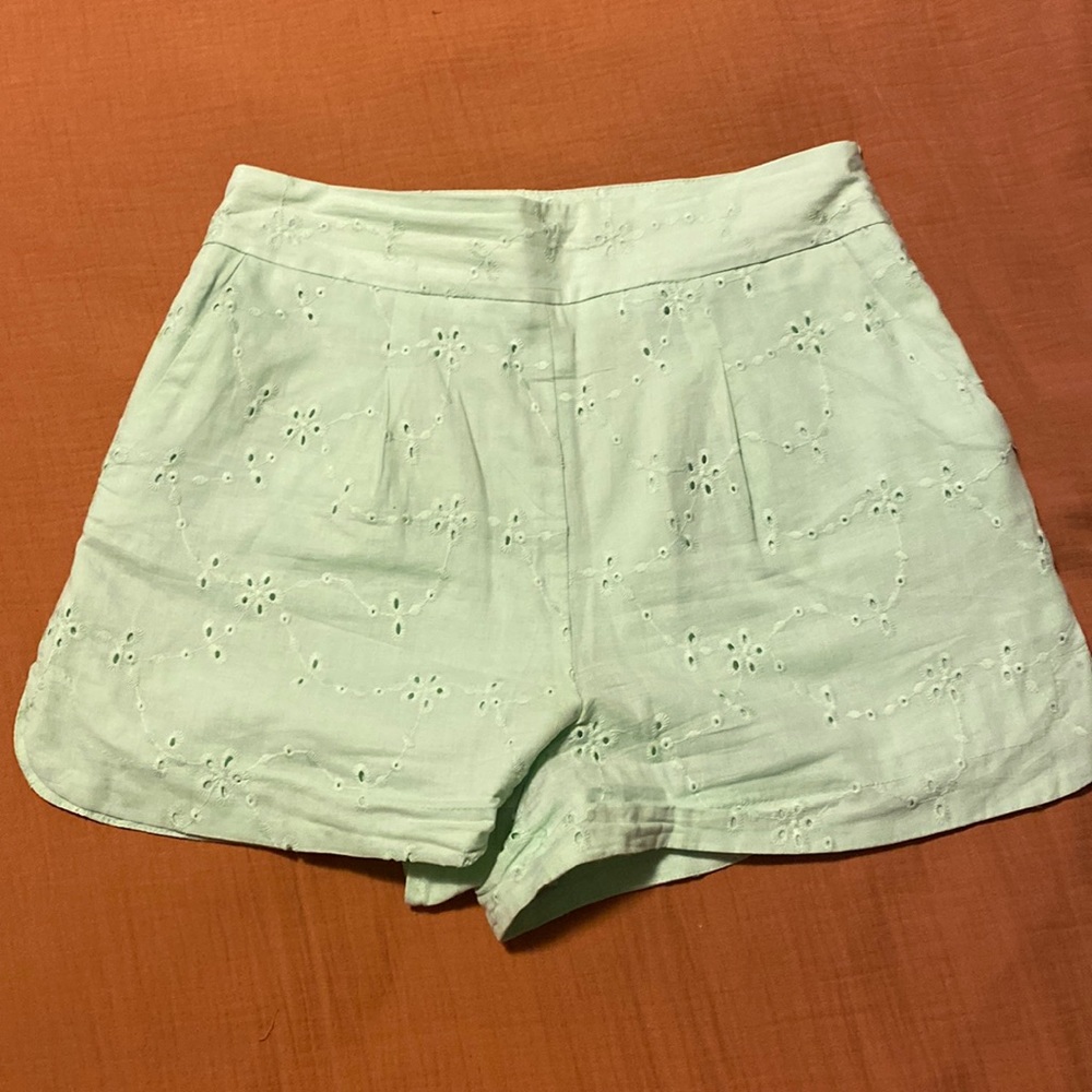 Mint Green High Waisted Shorts
